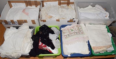 Lot 351 - Large quantity of assorted white linen,...