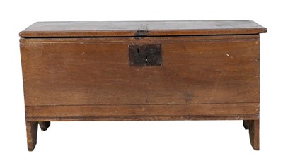 Lot 1359 - A 17th Century Oak Chest, of plank...