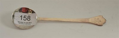 Lot 158 - An Arts & Crafts Britannia Standard dognose style spoon, Chester 1903