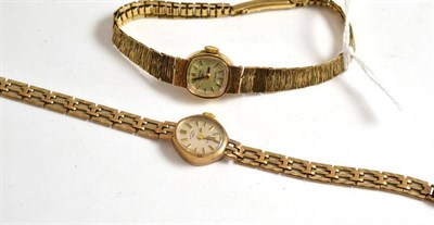 Lot 178 - Two lady's 9ct gold wristwatches