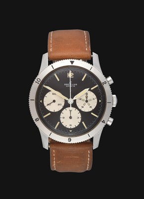 Lot 2244 - A Fine and Rare Stainless Steel Chronograph...