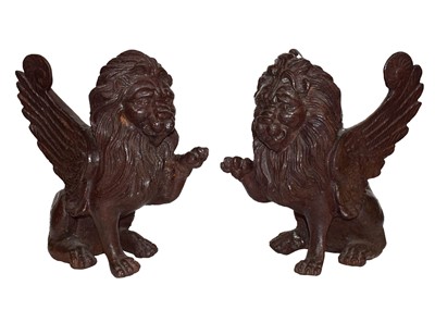 Lot 259 - A pair of late 19th century cast iron models...