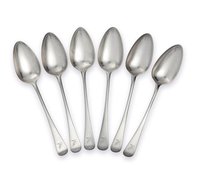 Lot 2022 - A Set of Six George III Silver Table-Spoons,...
