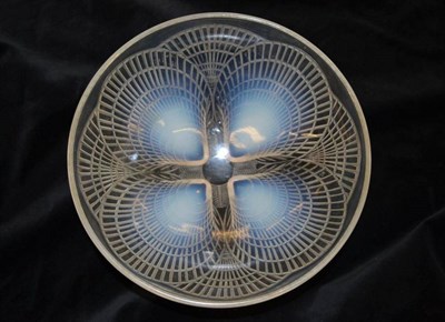 Lot 899 - A René Lalique  "Coquilles " Opalescent and Clear Glass Bowl, No.3200, the underside moulded...