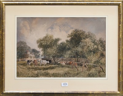 Lot 1010 - Circle of David Cox RWS (1783-1859), Cattle...