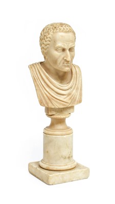 Lot 259 - A Grand Tour Alabaster Bust, 19th century, of...