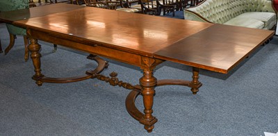 Lot 1250 - A late 19th century French walnut extending...