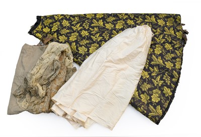 Lot 2027 - Victorian Black and Yellow Brocade Winter...