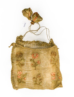 Lot 2161 - 18th Century Pineapple-Fibre Knitted Workbag...