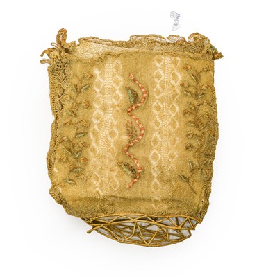 Lot 2162 - 18th Century Pineapple-Fibre Knitted Workbag,...