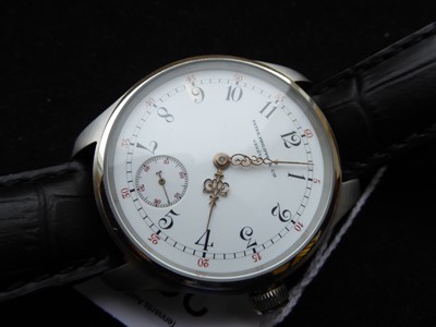 Lot 2208 - A Large Stainless Steel Wristwatch, Later...