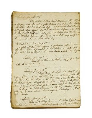 Lot 22 - Littler (Sir John Hunter, 1783-1856). Diaries of Sea Voyages, 1824-6, original manuscript
