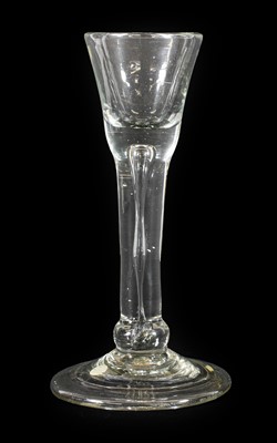 Lot 597 - An Irish Cordial Glass, circa 1745, the drawn...
