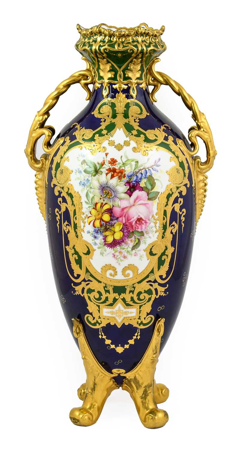 Lot 628 - A Royal Crown Derby Porcelain Twin-Handled...