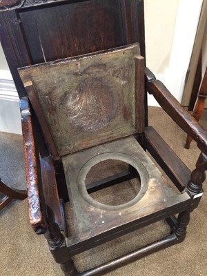 Lot 210 - A Joined Oak Westmorland Wainscot Armchair,...