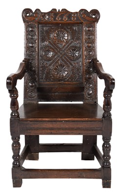 Lot 226 - A 17th Century Joined Oak Westmorland Wainscot...