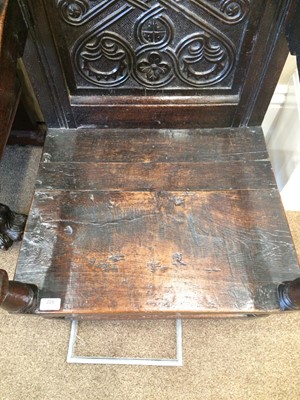Lot 228 - A 17th Century Joined Oak Westmorland Wainscot...