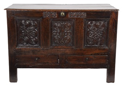 Lot 235 - A 17th Century Joined Oak Westmorland Chest,...