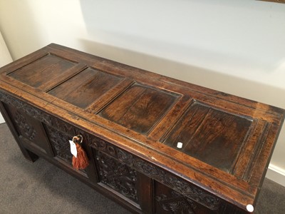Lot 205 - A 17th Century Joined Oak Westmorland Chest,...