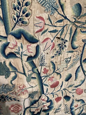 Lot 2176 - Pair of 18th/19th Century Crewelwork Curtains,...