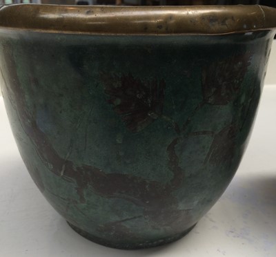 Lot 72 - A bronze pedestal bowl, probably Chinese, Ming...