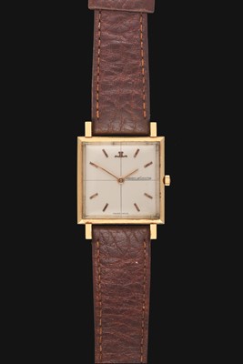 Lot 2223 - An 18ct Gold Square Shaped Wristwatch, signed...