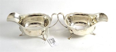 Lot 276 - Two silver sauceboats