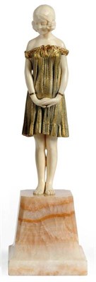 Lot 907 - Demetre H Chiparus (Romanian, 1888-1950):  "Innocence " A Patinated Bronze and Ivory Figure,...