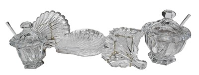 Lot 356 - A Set of Four Baccarat Glass Shell Dishes,...