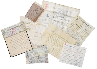 Lot 224 - Maritime Documents and Postal Clerk's Souvenirs