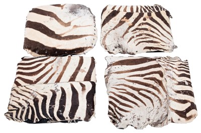 Lot 287 - Hides/Skins: Four Zebra Hide Seat Cushions,...