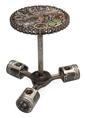 Lot 146 - Steampunk: A Bespoke Tripod Table, made from...