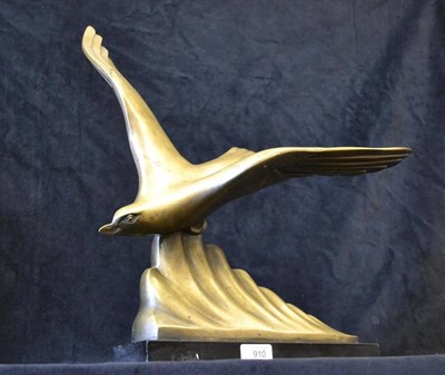 Lot 910 - A Bronze Figure of a Seagull, cast from a model by Alex Kéléty, signed in the maquette...