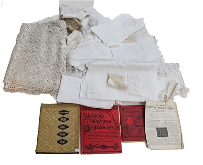 Lot 1060 - Assorted white linens and textiles, costume,...
