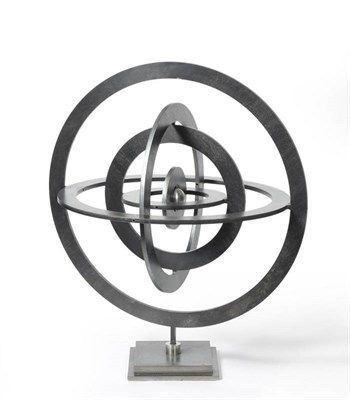 Lot 911 - Kinga and Anatoly Stolnikoff: "Cosmos Alternatif (Sphere Armillaire) " A Patinated Bronze...