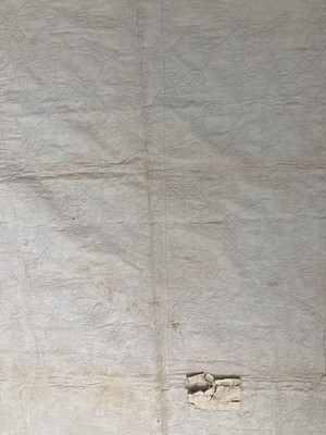 Lot 2127 - Early 18th Century Rare White Trapunto Quilted...