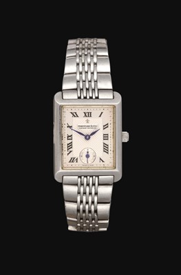 Lot 2175 - A Lady's Rectangular Stainless Steel Wristwatch