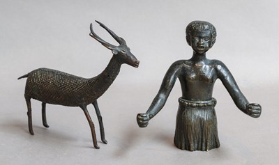 Lot 99 - A Bronzed Figure of an Antelope, possibly...