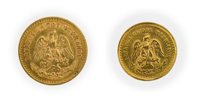 Lot 30 - Mexico, Gold 5 Pesos 1920, 4.18g GFine/VF &...