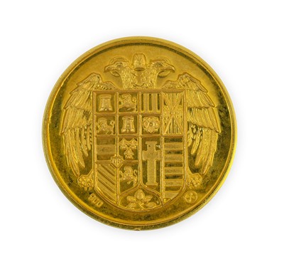 Lot 227 - Gold Proof Medalet commemorating Charles V,...