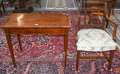 Lot 516 - A Regency mahogany open armchair with rope...