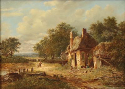 Lot 1046 - Joseph Thors (1835-1920) Dutch Country cottage...