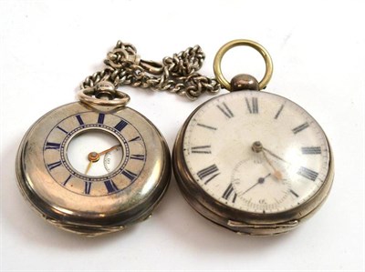 Lot 348 - Two silver pocket watches