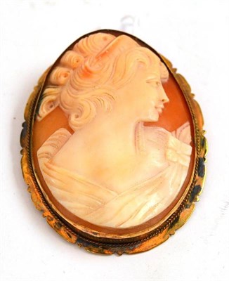 Lot 354 - 19th century cameo in gilt mount