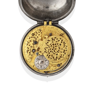 Lot 2163 - A Silver Pair Cased Verge Pocket Watch, signed...