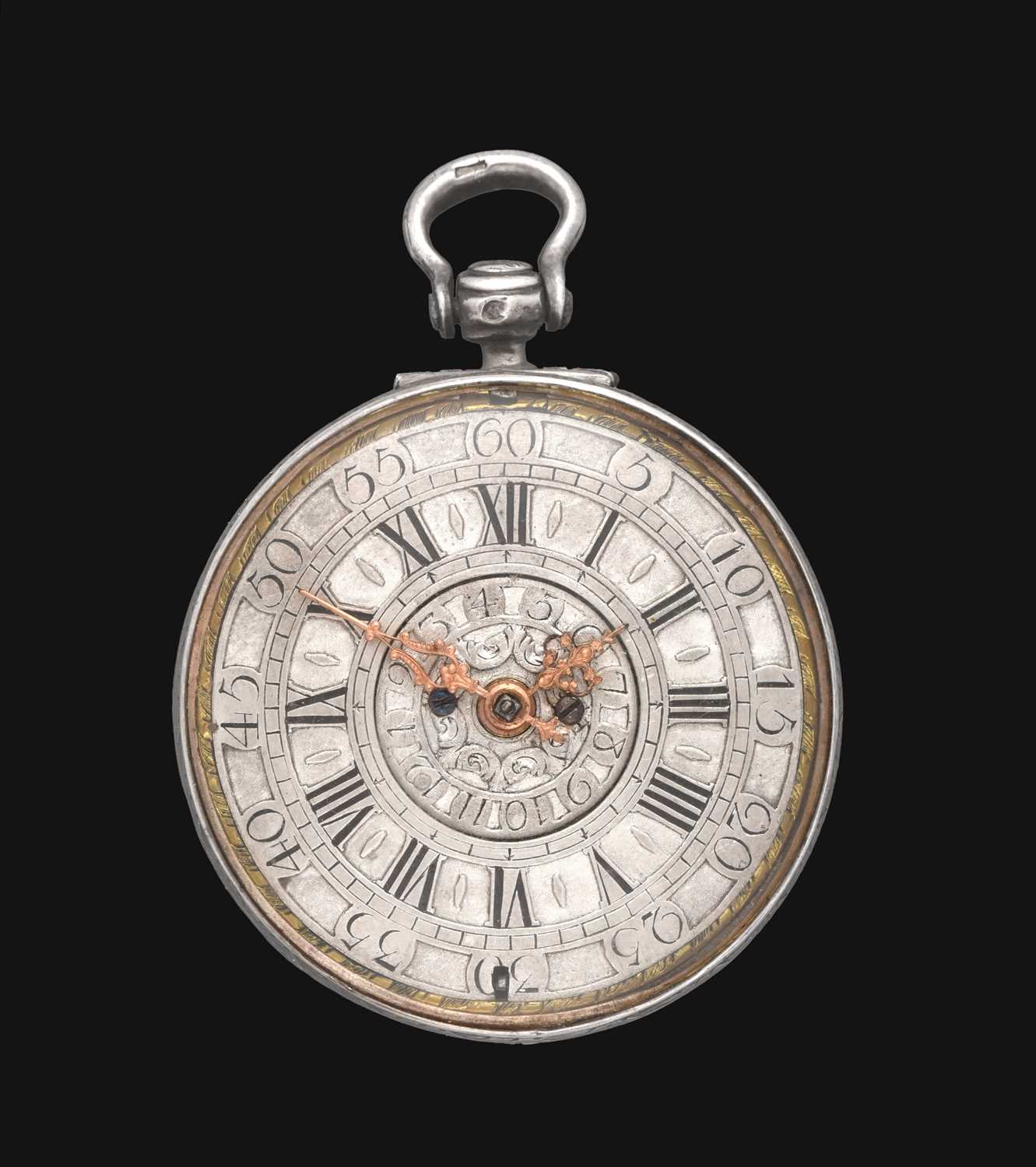 Lot 2164 - A Silver Alarm Verge Pocket Watch, signed...