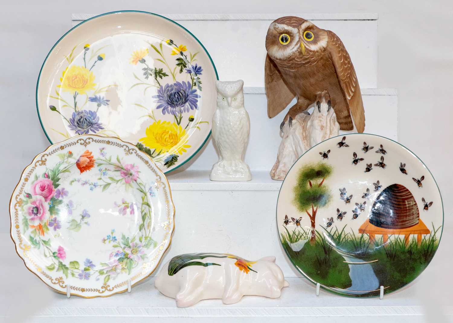 Lot 42 - A Spode model Little Owl, together with a...