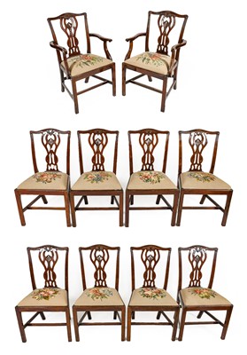 Lot 1287 - A Set of Ten (8+2) Victorian Mahogany...