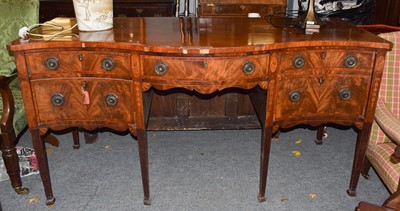 Lot 562 - A George III crossbanded and inlaid mahogany...