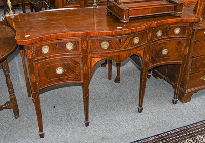 Lot 523 - A George III crossbanded and inlaid mahogany...